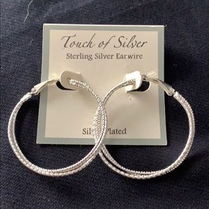 Sterling silver hoop earrings